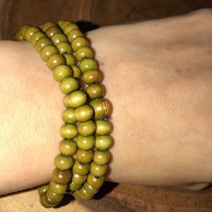 Handmade olive green Mala NWOT Bracelet